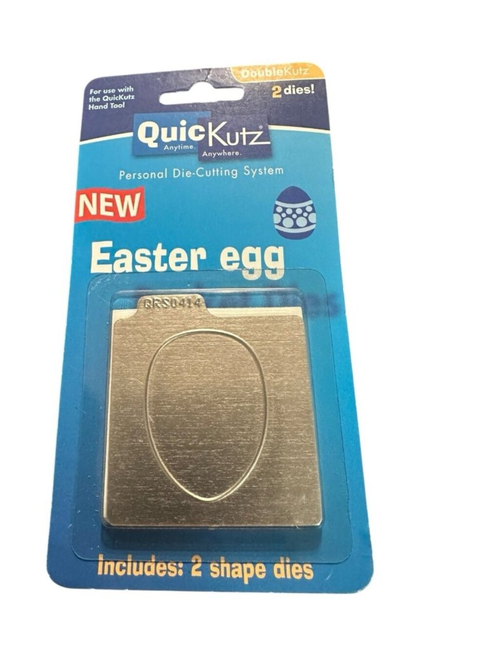 QUICKUTZ CUTTING DIE EASTER EGG DOUBLEKUTZ First Generation RETIRED New
